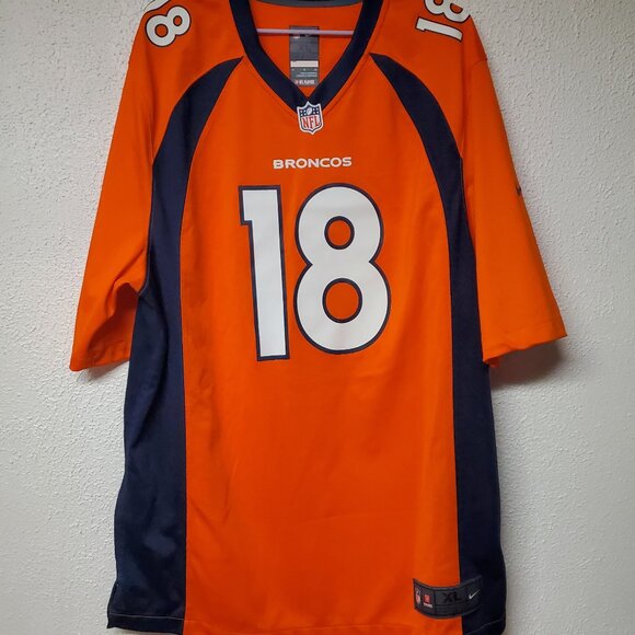 Mens Nike Football Jersey - Denver Broncos - Peyton Manning #18 - Size XL - Picture 1 of 3
